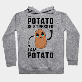 Funny Potato Shirts For Girls Kids Stressed I Am Potato Hoodie